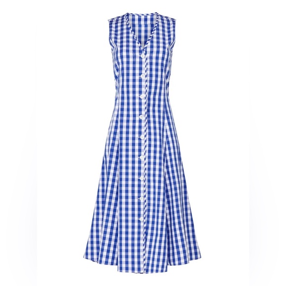 Polo Ralph Lauren Plaid Meg Dress • size 6 • blue and white gingham - Picture 5 of 15